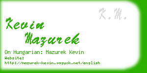 kevin mazurek business card